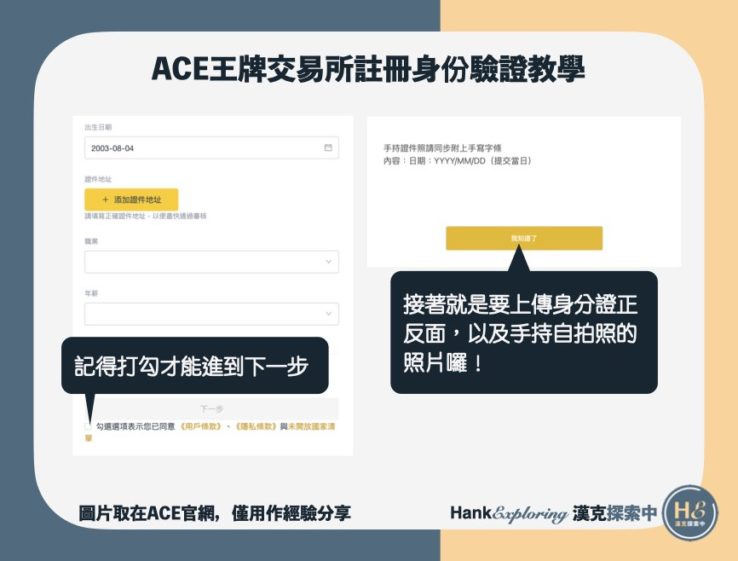 ACE交易所註冊開戶身份認證資料上傳