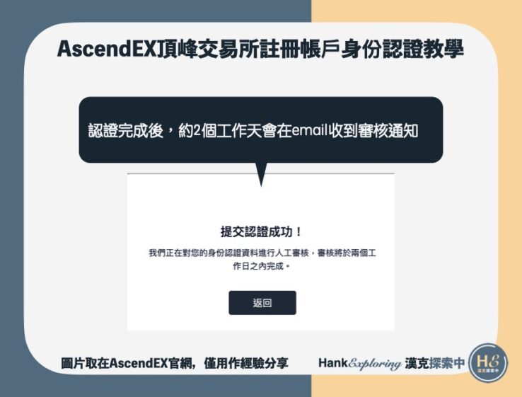 【AscendEX頂峰交易所身份認證】等待審核