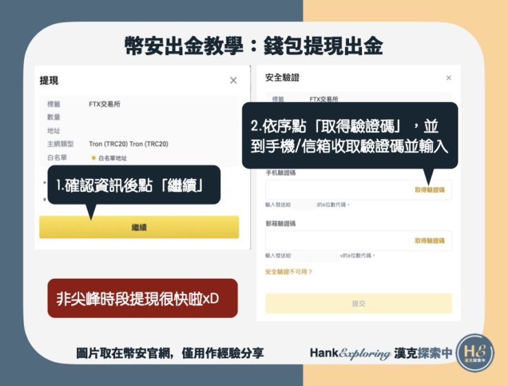 【幣安出金】錢包提現出金step4