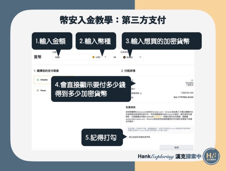 幣安入金教學：第三方支付step3
