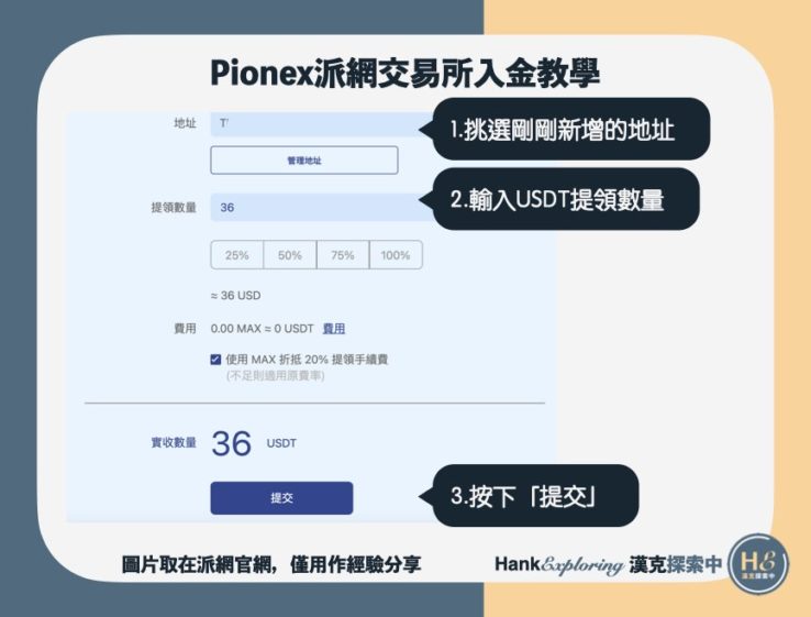 【派網Pionex入金教學】step5