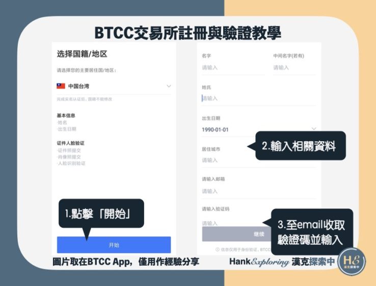 【BTCC註冊教學】step4：輸入註冊資料