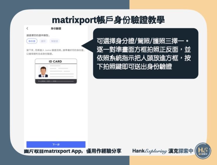 【matrixport身份驗證教學】step2：依照指示完成驗證