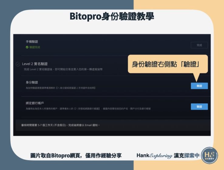 【BitoPro身份驗證教學】step2：進行身份驗證