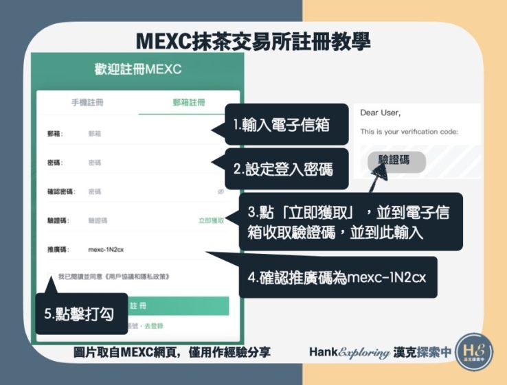 【mexc註冊教學】step 2：設定密碼及mexc推廣碼