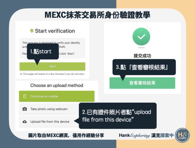 【mexc身份認證教學】step6：上傳高級認證檔案