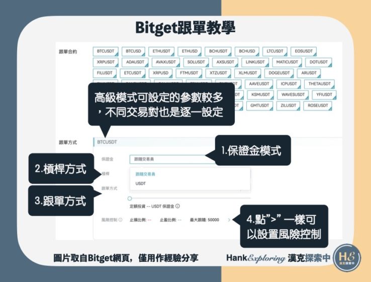 【Bitget跟單教學】step6：高級版跟單設定