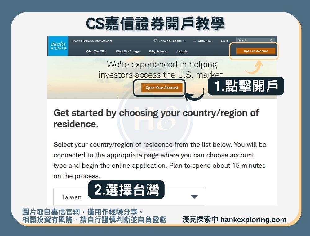 【CS嘉信證券開戶教學】step 0：官網開戶