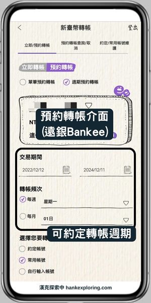 預約轉帳範例