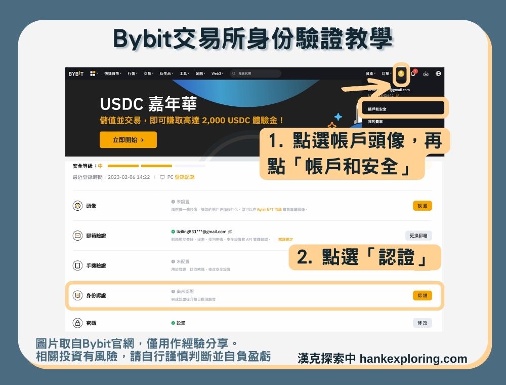 【Bybit交易所身份驗證教學】進入驗證畫面