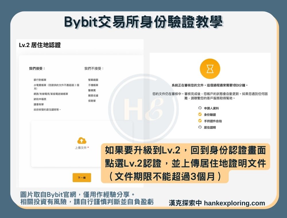 【Bybit交易所身份驗證教學】Lv.2級別認證：居住地文件上傳