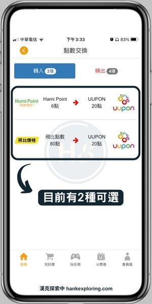 【UUPON】點數轉入介紹