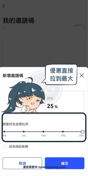 返現比例展示