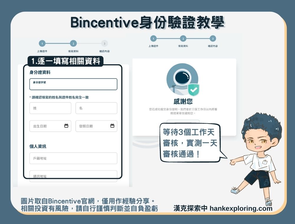 Bincentive身份驗證教學等待審核