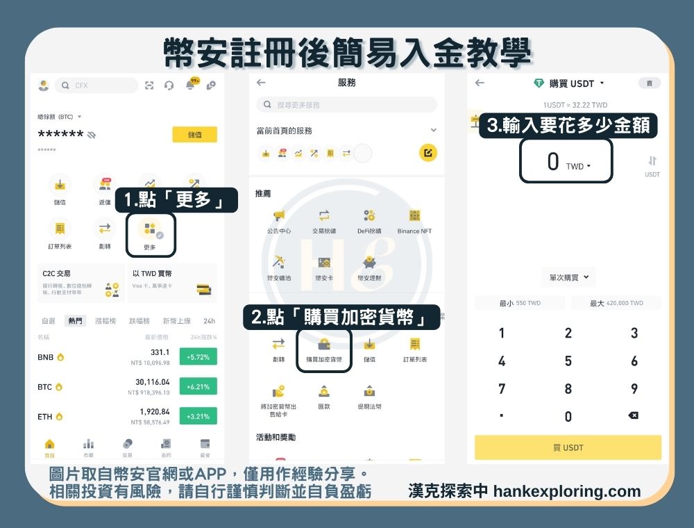 幣安註冊後入金教學
