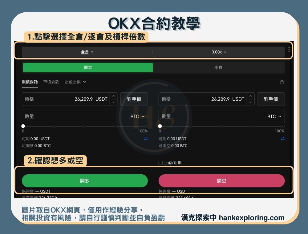 OKX合約教學：確認倉位槓桿