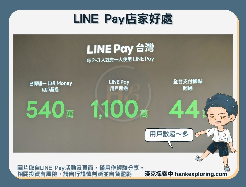 LINE Pay店家好處：用戶數超過1000萬