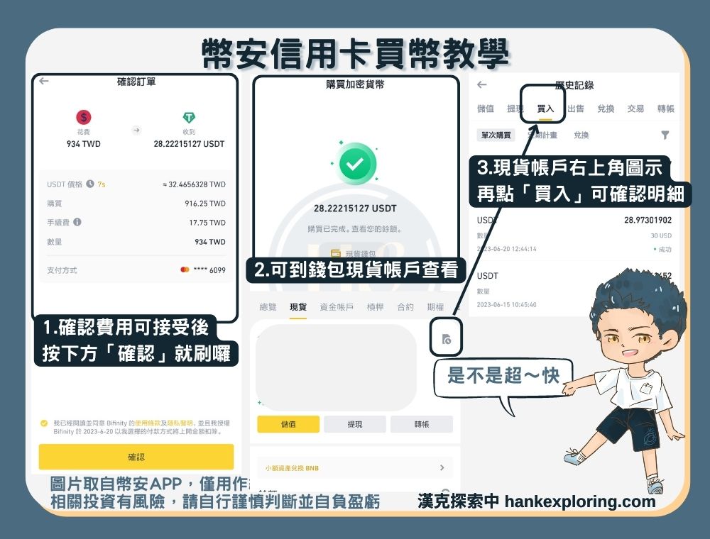 刷卡並確認收到的數量