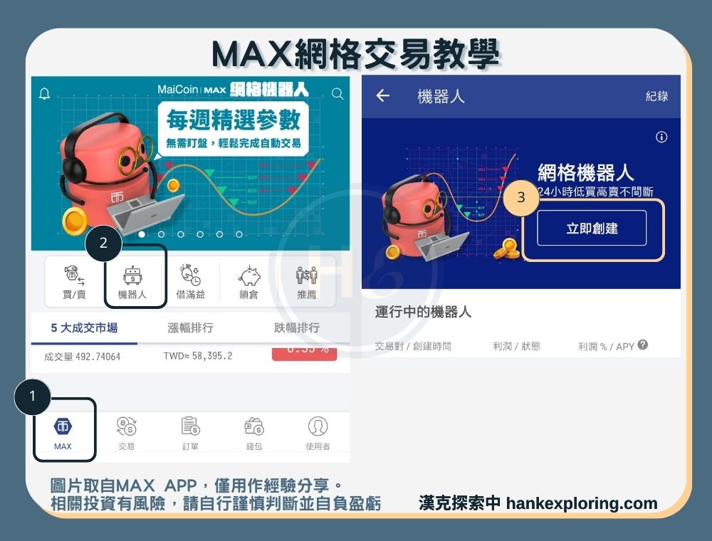 MAX網格交易教學步驟二：進入網格頁面