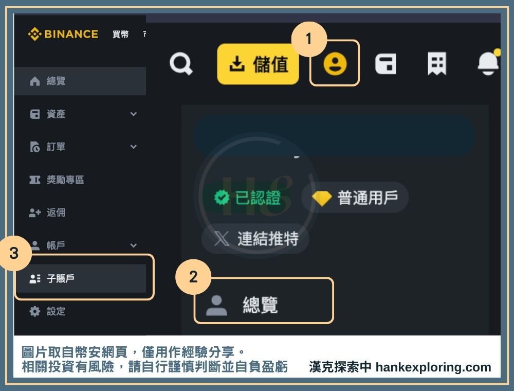 幣安子帳戶創建教學
