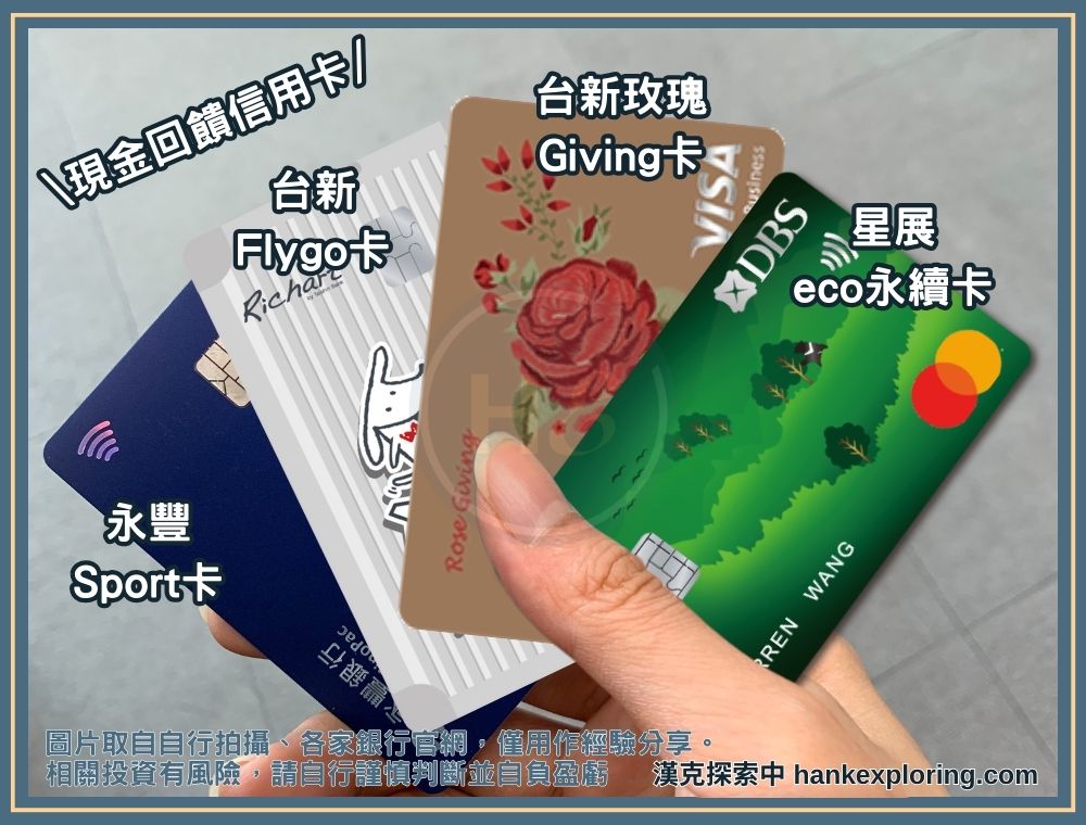現金回饋信用卡展示