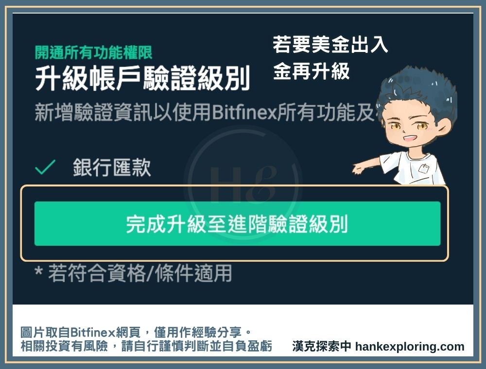 Bitfinex 進階驗證方式