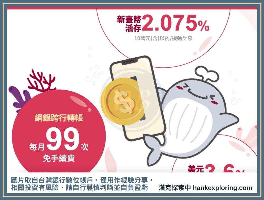 台灣銀行數位帳戶活存利率