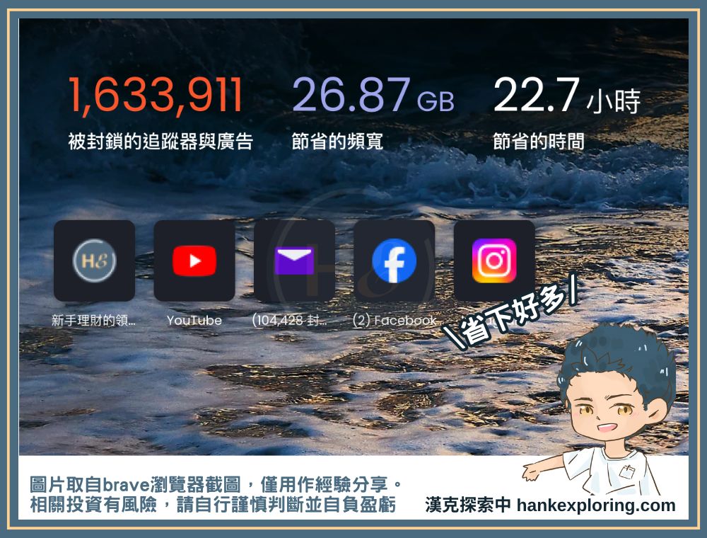 Brave 瀏覽器的阻擋成效