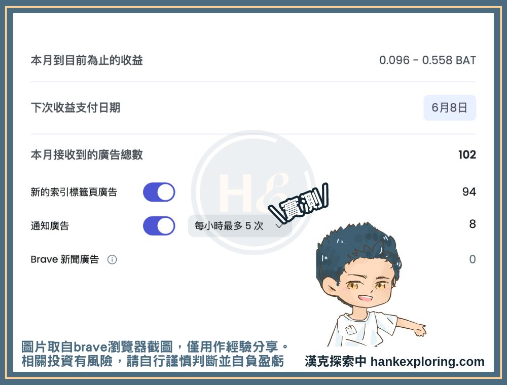 看廣告實測 BAT 收益