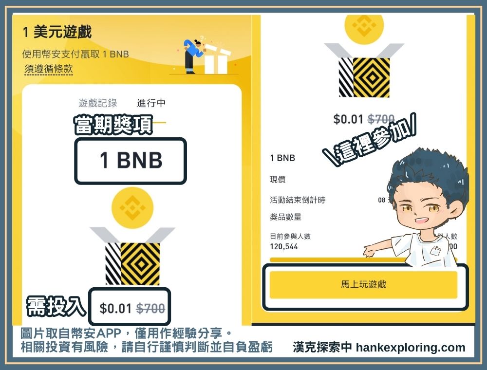 幣安一美元遊戲參加方式