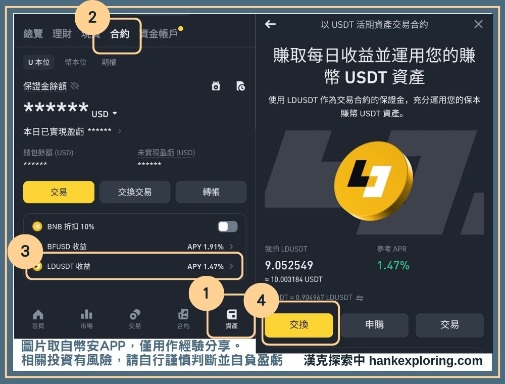 查看 LDUSDT 頁面