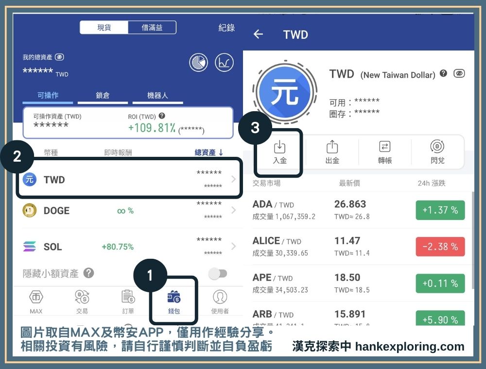 取得 MAX 收款帳號