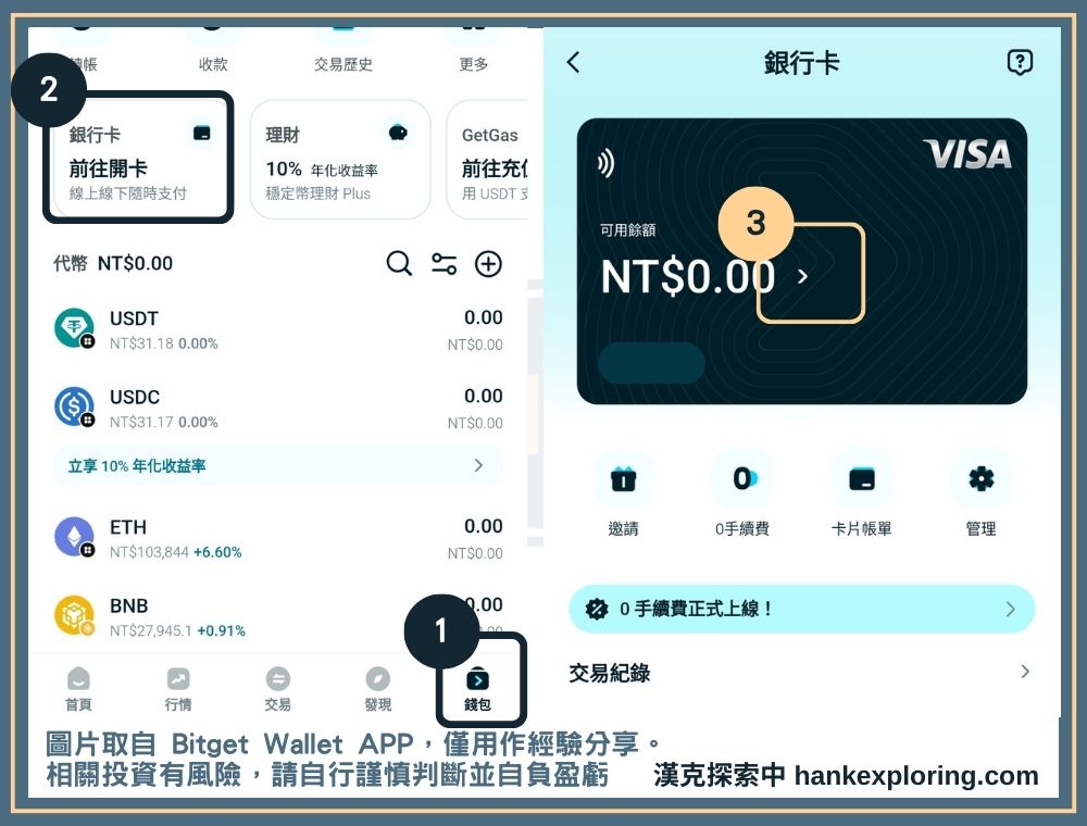 進入 Bitget Wallet Card 管理頁面