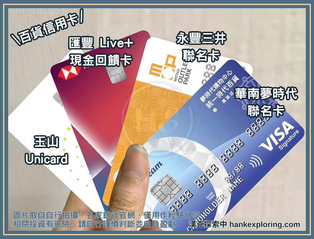 百貨信用卡推薦怎麼選?最高 11% 回饋!通用型、聯名卡看這篇 - 信用卡, 小資, 理財新手, 百貨, 統整 - 新手理財的領路者 百貨推薦信用卡整理