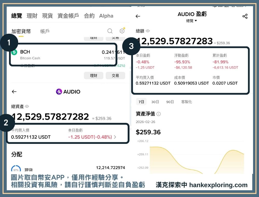 幣安單一幣種盈虧查詢